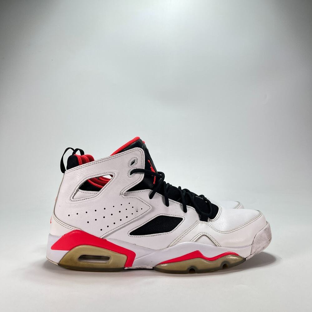 Jordan Flight Club 91 White Infrared Black Sneakers DC7329-106 Men's Size 10.5